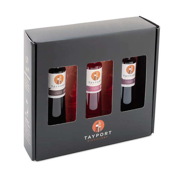 Miniature gin, vodka, and liqueur gift set from Tayport Distillery