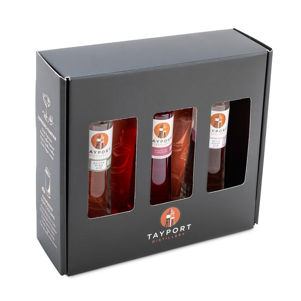 Miniature gin, vodka, and liqueur gift set from Tayport Distillery