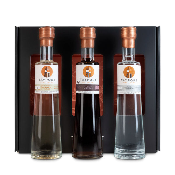 Miniature gin, vodka, and liqueur gift set from Tayport Distillery