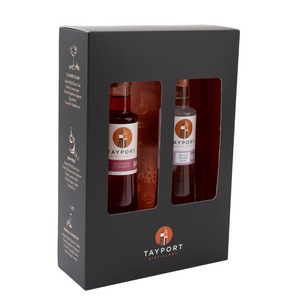 Tayport Distillery Clover Club Gift Set featuring 20cl Wild Rose Gin and 20cl Raspberry Liqueur bottles for making classic Clover Club cocktails