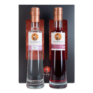 Tayport Distillery Clover Club Gift Set featuring 20cl Wild Rose Gin and 20cl Raspberry Liqueur bottles for making classic Clover Club cocktails